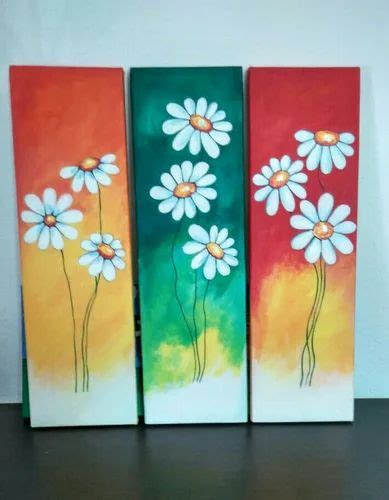 The Wild Flowers Canvas Painting at Rs 2400 | Stretched Canvas Painting ...