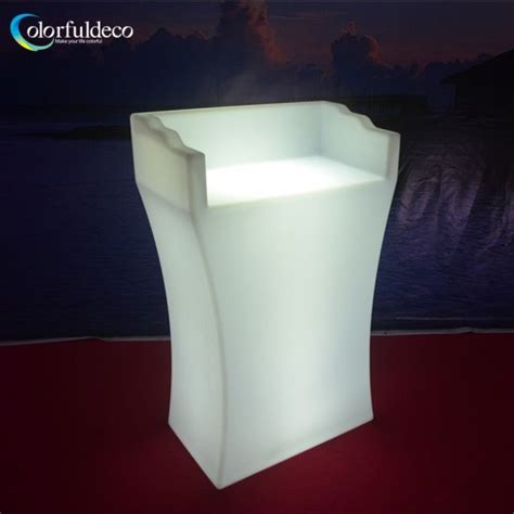 LED podium furniture with 16 colous rechargeable long working