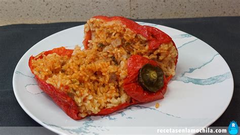 Pimientos Rellenos De Arroz Y Carne Recetas En La Mochila