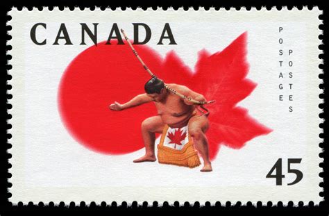 Sumo Wrestling Ceremony - Canada Postage Stamp | Sumo Canada Basho