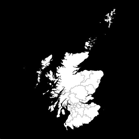 Scotland map with council areas. illustration. 48409010 Vector Art at ...