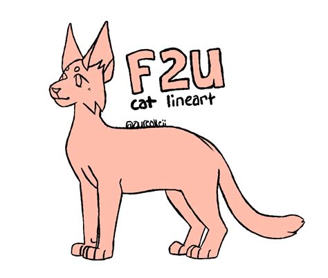 F2u Cat Lineart By Aureokeii On Deviantart