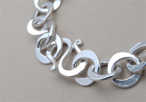 Shiana Fine Silver 7.5-inch Flat Chain Bracelet - SHIANA.com