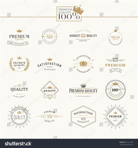 Set Premium Quality Labels Badges Stock Vector (Royalty Free) 213217585