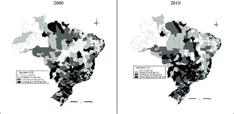 Distribui O Das Exporta Es Entre As Microrregi Es Do Brasil Anos De