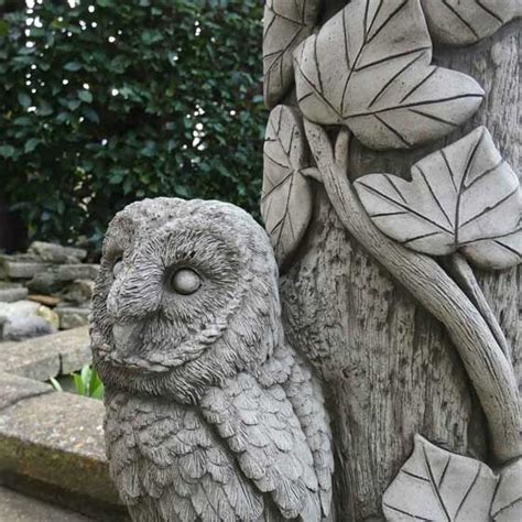 Twin Owl Cast Stone Bird Bath Stone Bird Baths