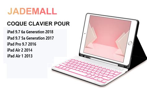 JADEMALL Coque Clavier Pour IPad 6eme Generation 2018 IPad 5eme Gen