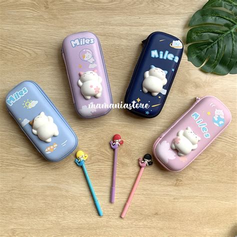 Tempat Pensil 3D Squishy Karakter Kotak Pensil Squishy 3D Tempel Tempat