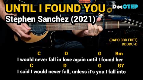 Until I Found You Stephen Sanchez 2021 Easy Guitar Chords Tutorial