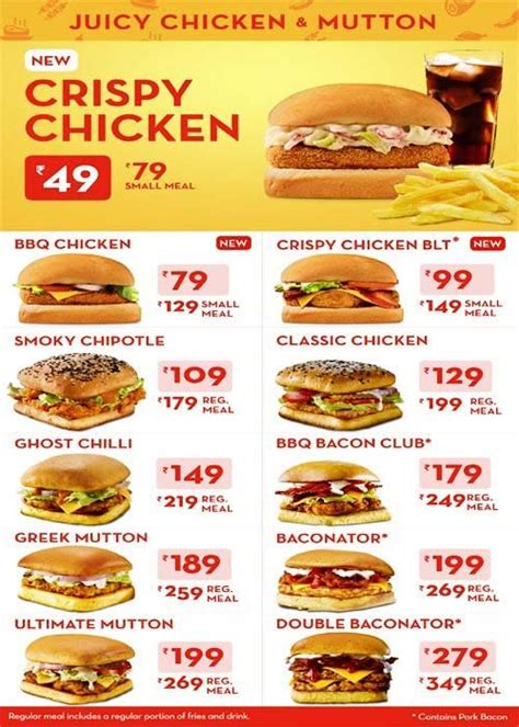 Menu Of Wendy S Sector 18 Noida May 2022