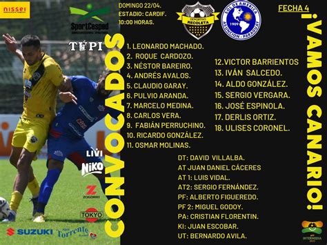 📋 Lista De Convocados Los Elegidos Por El Profesor David Villalba Para