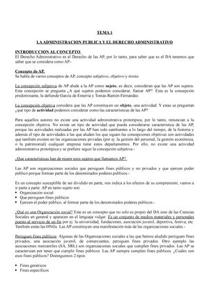 Admin 2 1 Apuntes Profe D ADMINISTRATIVO II TEMA 1 LA