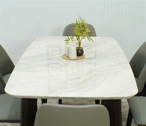 Buy Valence Marble Top Seater Dining Table At Off Online Wooden