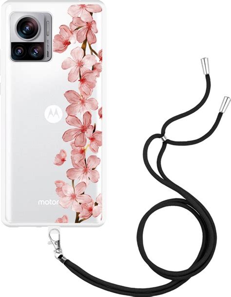 Cazy Hoesje Met Koord Geschikt Voor Motorola Edge 30 Ultra Flower