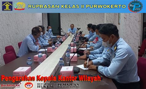 Plt Kepala Rupbasan Purwokerto Ikuti Pengarahan Kepala Kantor Wilayah