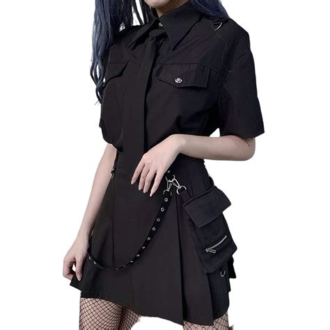 Women Harajuku Gothic Mini Skirts High Waisted Skirts Punk Dark