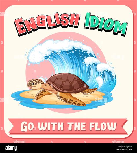 English Idiom With Picture Description For Go With The Flow