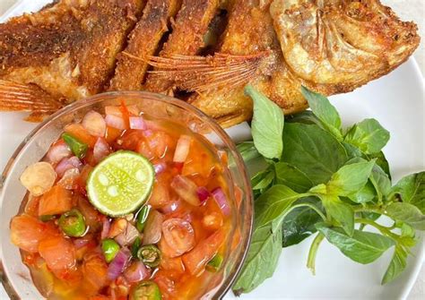 Resep Ikan Nila Goreng Sambal Dabu Dabu Oleh Dhea Palupy Cookpad