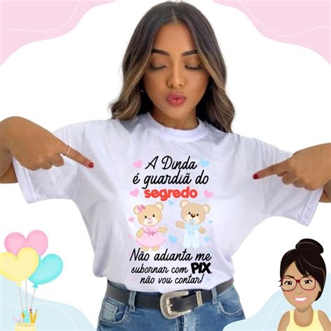 Camisa Personalizada A Dinda Guardi Do Segredo Rosa E Azul