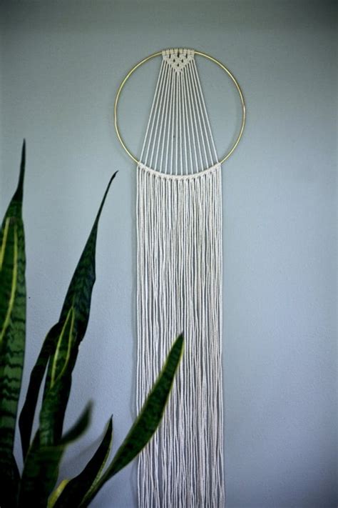 Macrame Dream Catcher Hoop Wall Hanging Natural