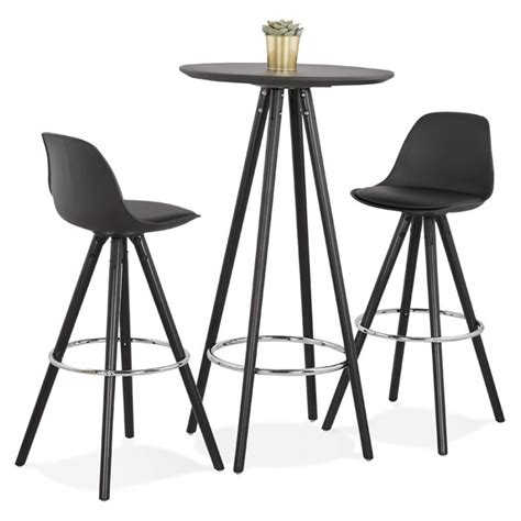 Barhocker Design schwarze Füße OCTAVE schwarz