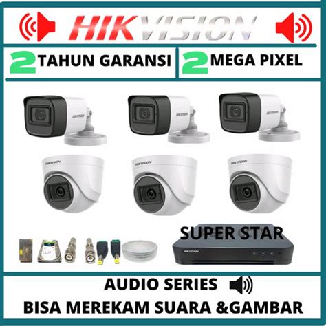 Jual Paket Cctv Hikvision Mp Channel Kamera Audio Bisa Merekam