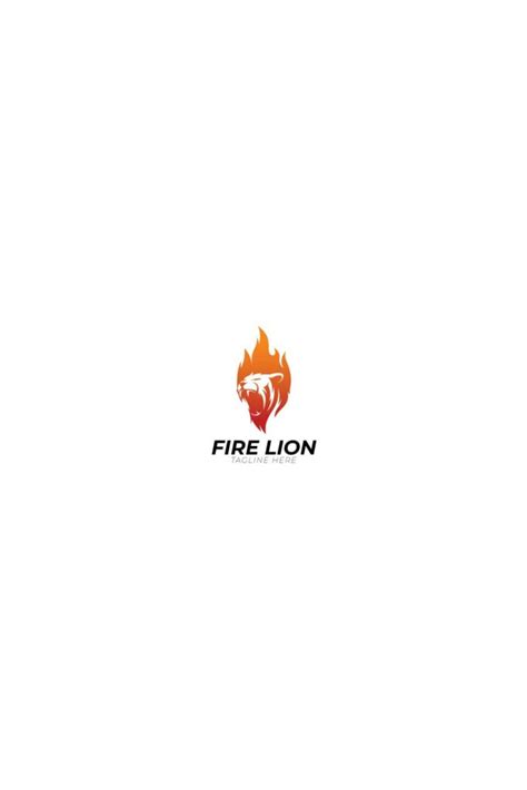 Initial Fire Lion logo - MasterBundles