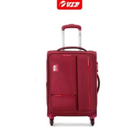 Maroon Polyester Vip Stax Luggage Trolley Bag Size Dimension