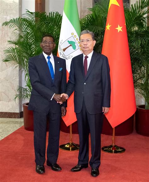 China S Top Legislator Meets President Of Equatorial Guinea Xinhua