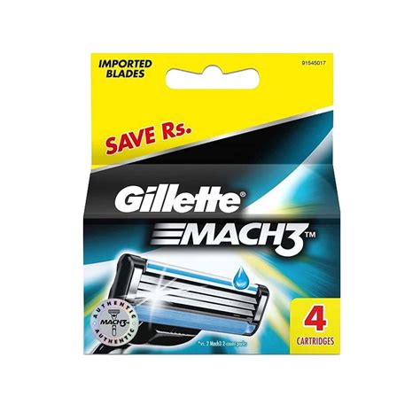 Buy GILLETTE MACH 3 MANUAL SHAVING RAZOR BLADES 4S PACK CARTRIDGE