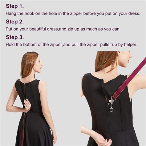 Buy Zipper Helper Pull for Dresses - with 3 Different Types of Hooks ...