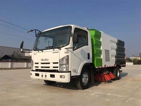 Isuzu Liters Vacuum Road Sweeper Cleaning Truck With Water Tank