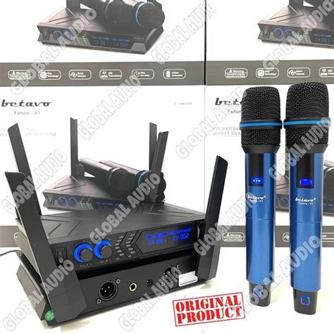 Jual Mic Wireless Betavo Future V1 Biru Original 2bh Microphone