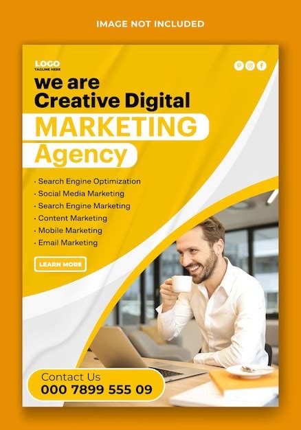 Premium Vector Digital Marketing Flyer Template Design