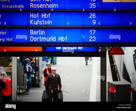 Germany Munich German Train Station Time Table and ICE train on ...