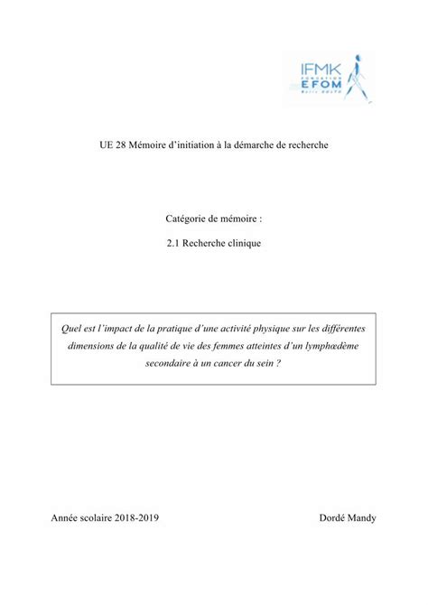 PDF UE 28 Mémoire dinitiation à la démarche de recherche DOKUMEN TIPS