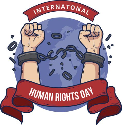 Two Hands Holding Chains With The Words International Human Rights Day