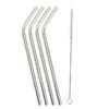 ECO 4 Pcs Sedotan Stainless Straw Bengkok S Sikat Dapurnesia