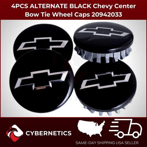 4pcs Chevy 83mm Black Center Hub Caps Silverado 1500 Tahoe Etsy