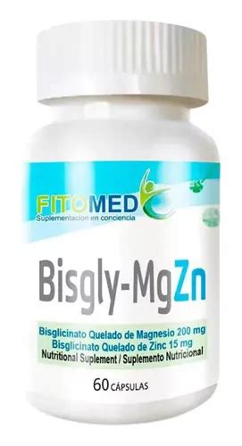 Fitomed Bisgly Mg zn Magnesio Zinc 60 Cáps Agronewen Sabor Sin Sabor