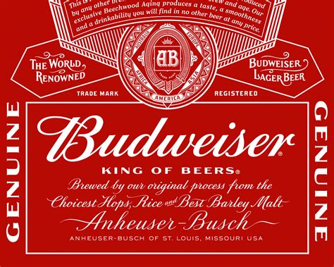 Photo of Budweiser Aluminum Bottle beer Label