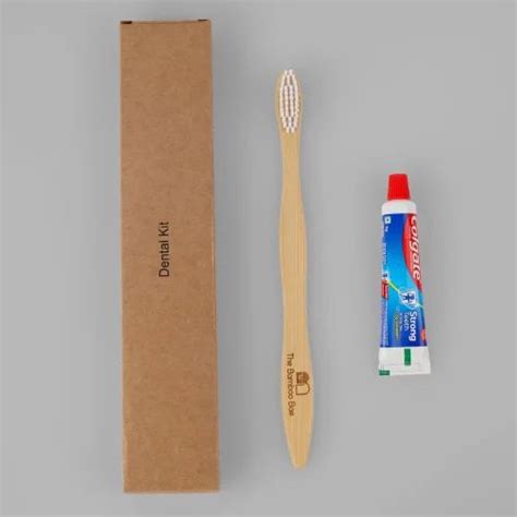 Brown Bamboo Dental Kit For Hotel Box Packaging Size Standard At Rs