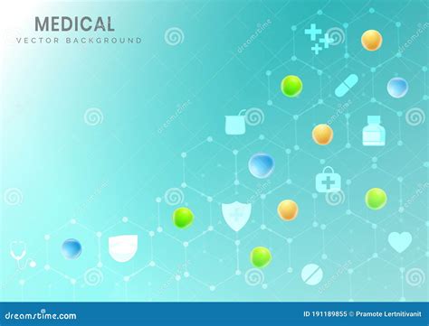 Abstract Light Blue Hexagon Pattern Backgroundmedical And Science