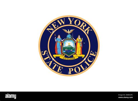 New York State Police, Logo, White Background Stock Photo - Alamy