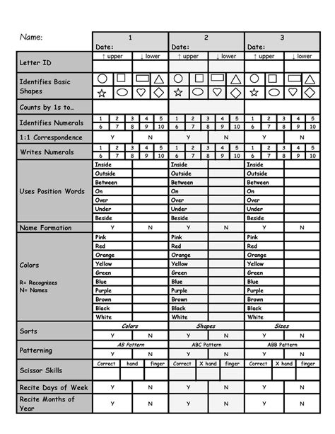 Pre K Assessment Test