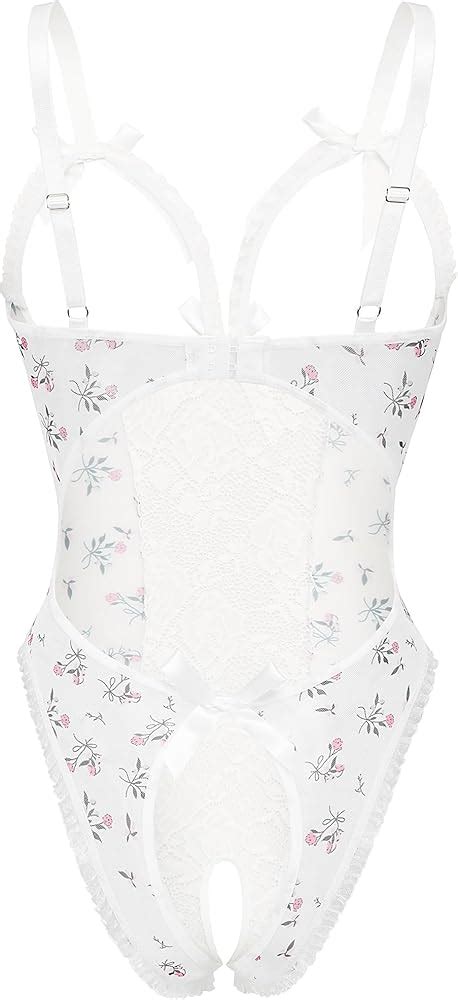 Avidlove Women One Piece Lingerie Sexy Lace Babydoll Mini Bodysuit