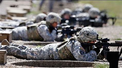 Female Soldier In Combat