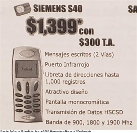 Te acuerdas Esto costaba el Siemens S40 en México en 2002