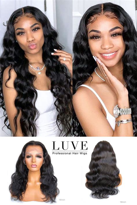 Luve 13x6 Lace Front Wig Body Wave Natural Color Bleached Knots