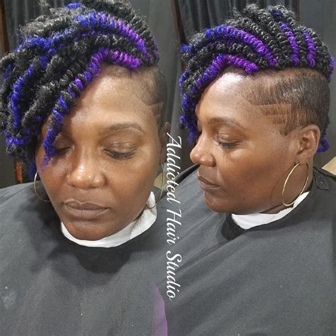 Passion Twists Crochets With Shaved Sides Spicing It Up With Color